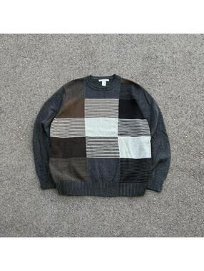 Geoffrey Beene Men's Grey and Multi Jumper